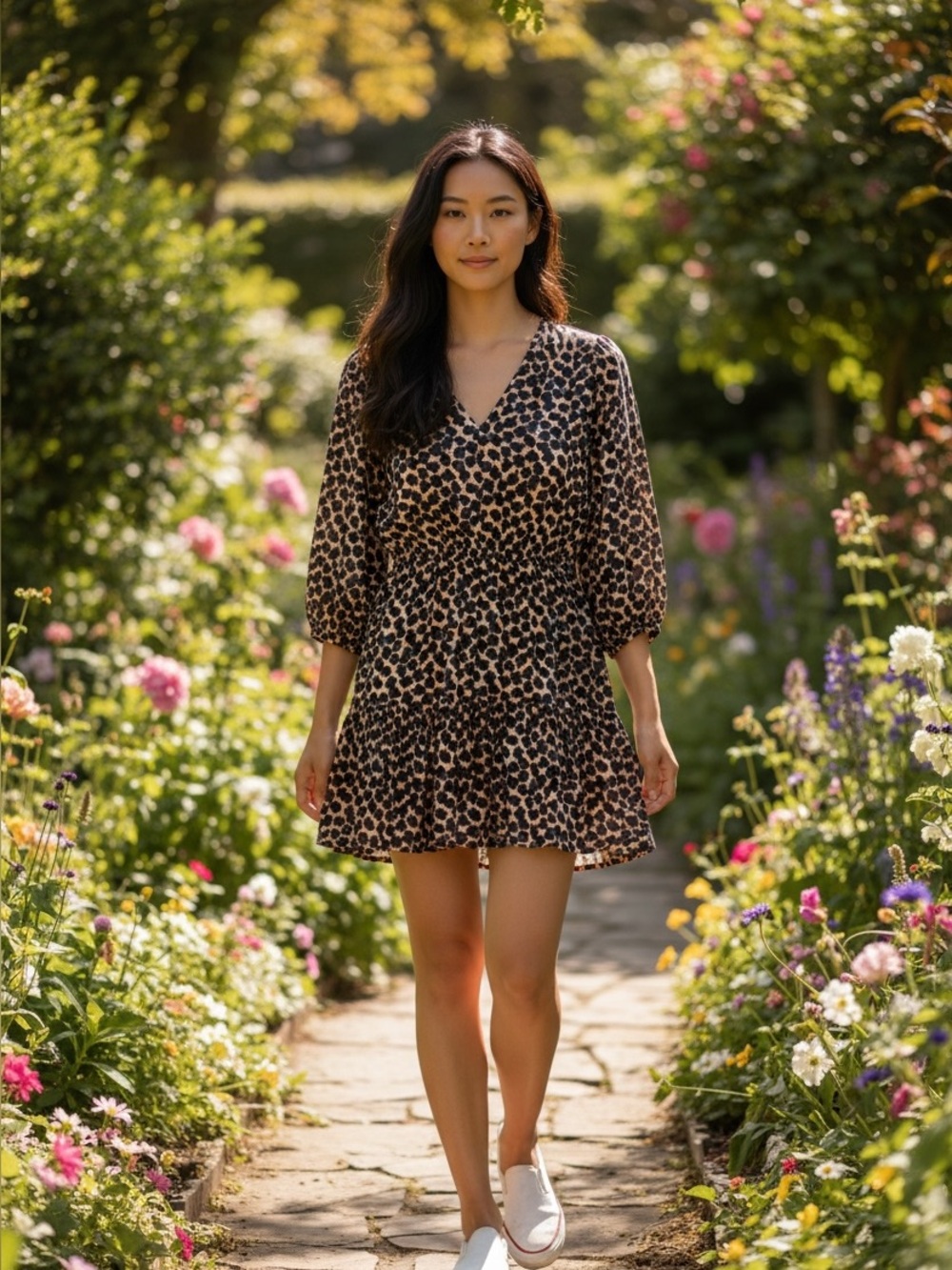 Velvet by Graham & Spencer Leopard Print Mini Dress XS